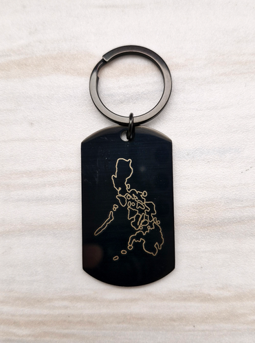 Noir Philippine Map  Bag Tag