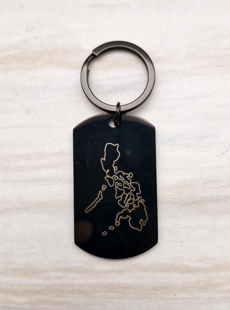 Noir Philippine Map  Bag Tag