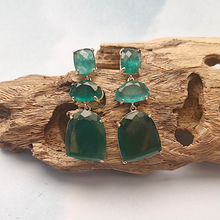 Susanna 3 Tier Gemstone Earrings