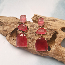 Susanna 3 Tier Gemstone Earrings