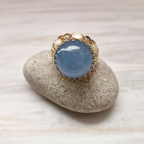 Baroque Gemstone Cocktail Ring