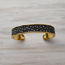 Stingray Leather Gold Cuff