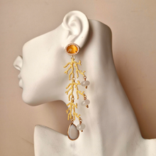 Branch Coral Shoulder Duster Earrings