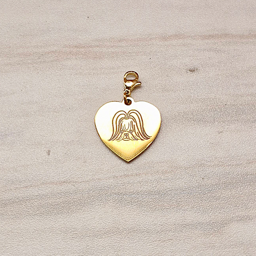 Engraved Yorkie Heart Pendant