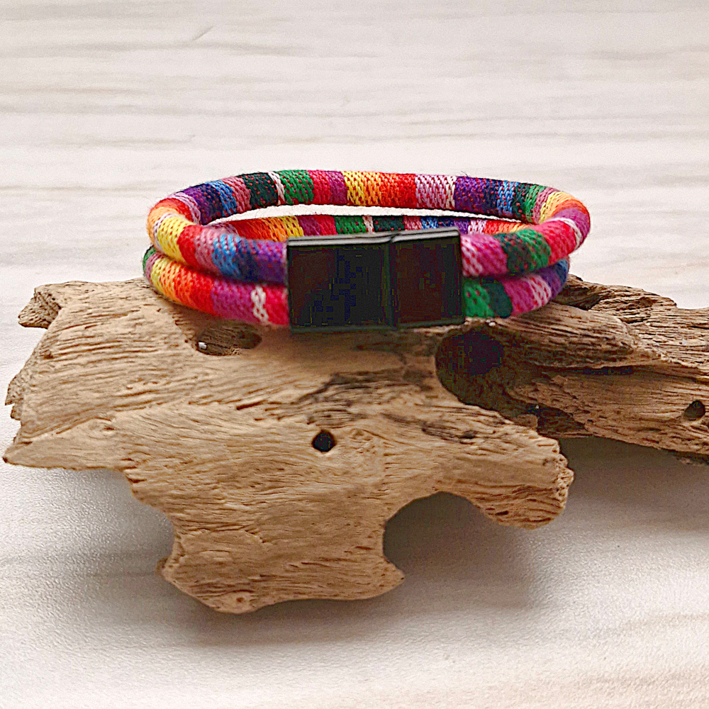Ethnic Weave Corded Bracelet