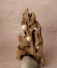 Carved Pearl Earrings 14k gold