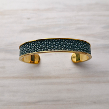 Stingray Leather Gold Cuff