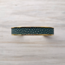 Stingray Leather Gold Cuff