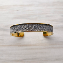 Stingray Leather Gold Cuff