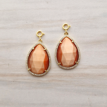 Teardrop Gemstone Detachable Dangles
