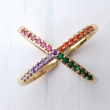 Jeweled X Ring