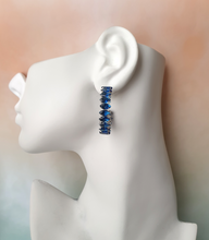 Large Cubic Zirconia Loop Earrings