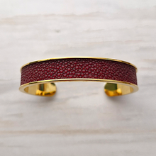Stingray Leather Gold Cuff