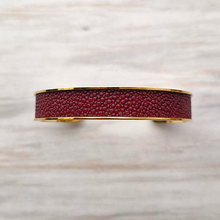 Stingray Leather Gold Cuff