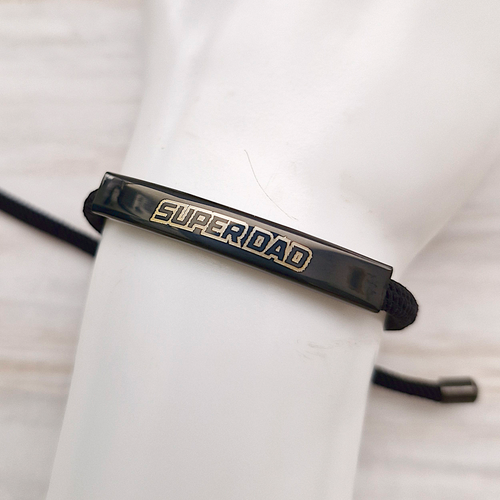 SuperDad Noir Dani Corded Slider Bracelet