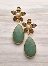 Plumeria Pearl Stud with Detachable Dangles Earrings