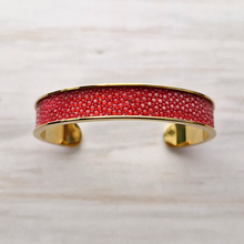 Stingray Leather Gold Cuff