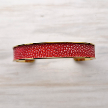 Stingray Leather Gold Cuff