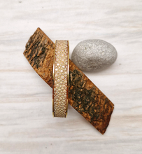 Stingray Leather Gold Cuff