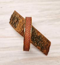 Stingray Leather Gold Cuff