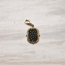 Stingray Leather Milligrain Bezel Charm