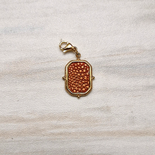 Stingray Leather Milligrain Bezel Charm