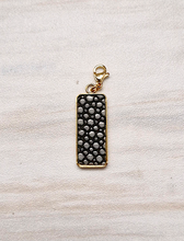 Stingray Leather Simple Rectangle Charm