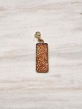 Stingray Leather Simple Rectangle Charm