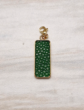 Stingray Leather Simple Rectangle Charm