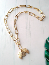 Hidden Message Sunflower Locket Paperclip Necklace