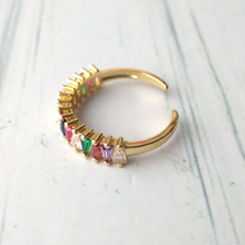Rainbow Half Eternity Ring