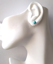 Turquoise and Feather Asymmetric Earrings