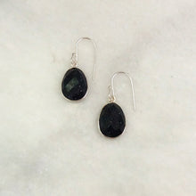 Black Agate Single Gem Drop Earrings