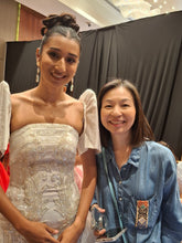 Aurora Tier Drop Earrings – Gold, Pink Chalcedony & Green Jade | As Seen at Miss Universe Philippines