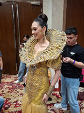 Araw Drop Earrings – Gold & Red Jade | As Seen at Miss Universe Philippines