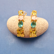 4 Tier Gemstone Earrings