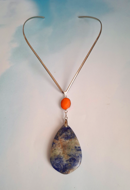 Skye Oasis Necklace – Orange Jade & Sodalite