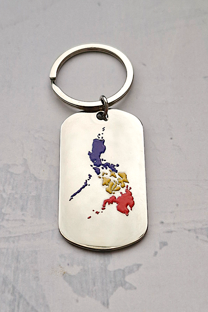 Philippine Map Large Stainless Steel Dog Tag