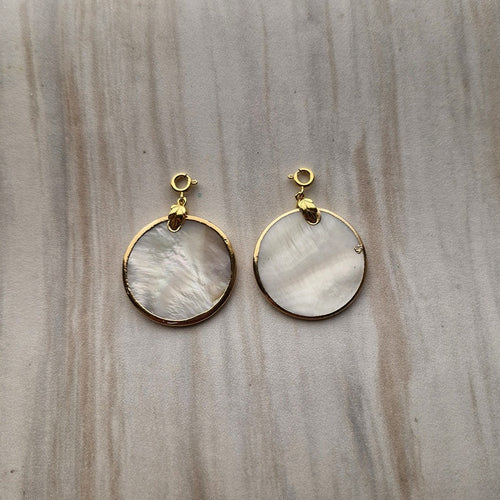 Round Mother of Pearl Dangles
