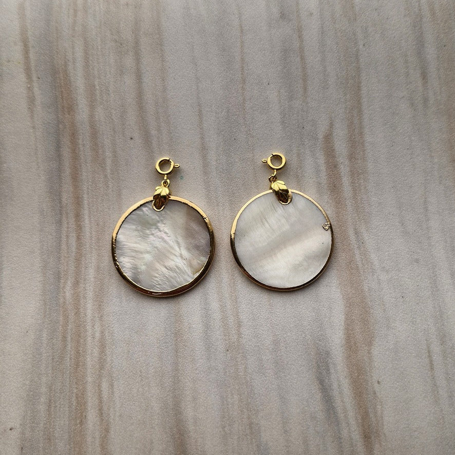 Round Mother of Pearl Dangles