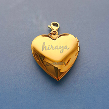 Engraved Alibata Heart Locket Charm