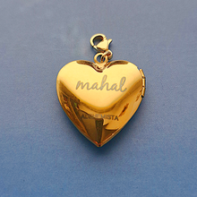 Engraved Alibata Heart Locket Charm