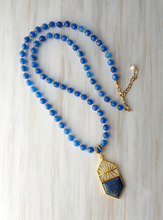 Ada Deco Blue Lapis Long Necklace