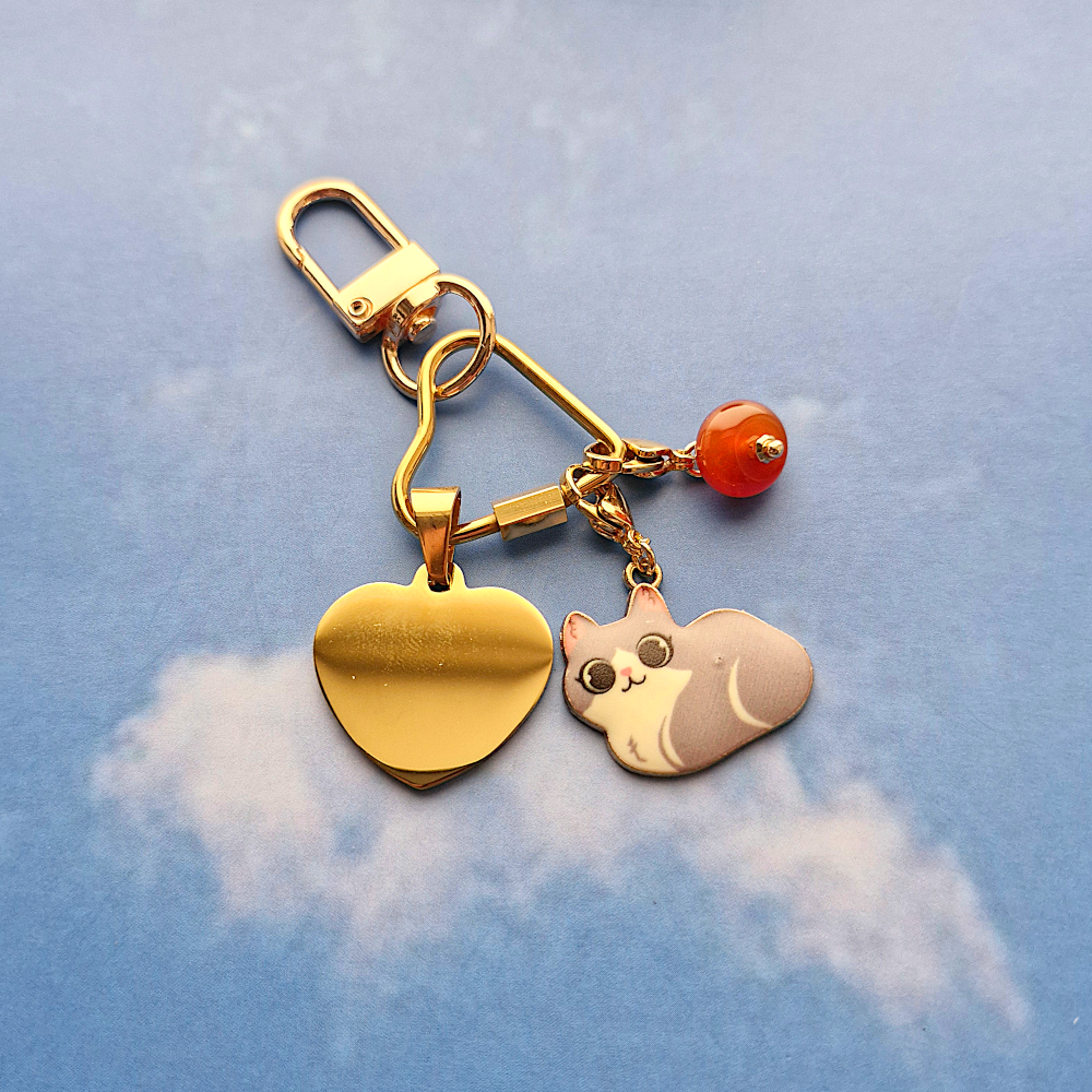 Stella and Heart Bag Charm Connector