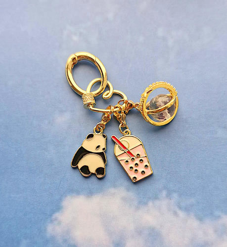 Oval and Heart Bag Charm Connector