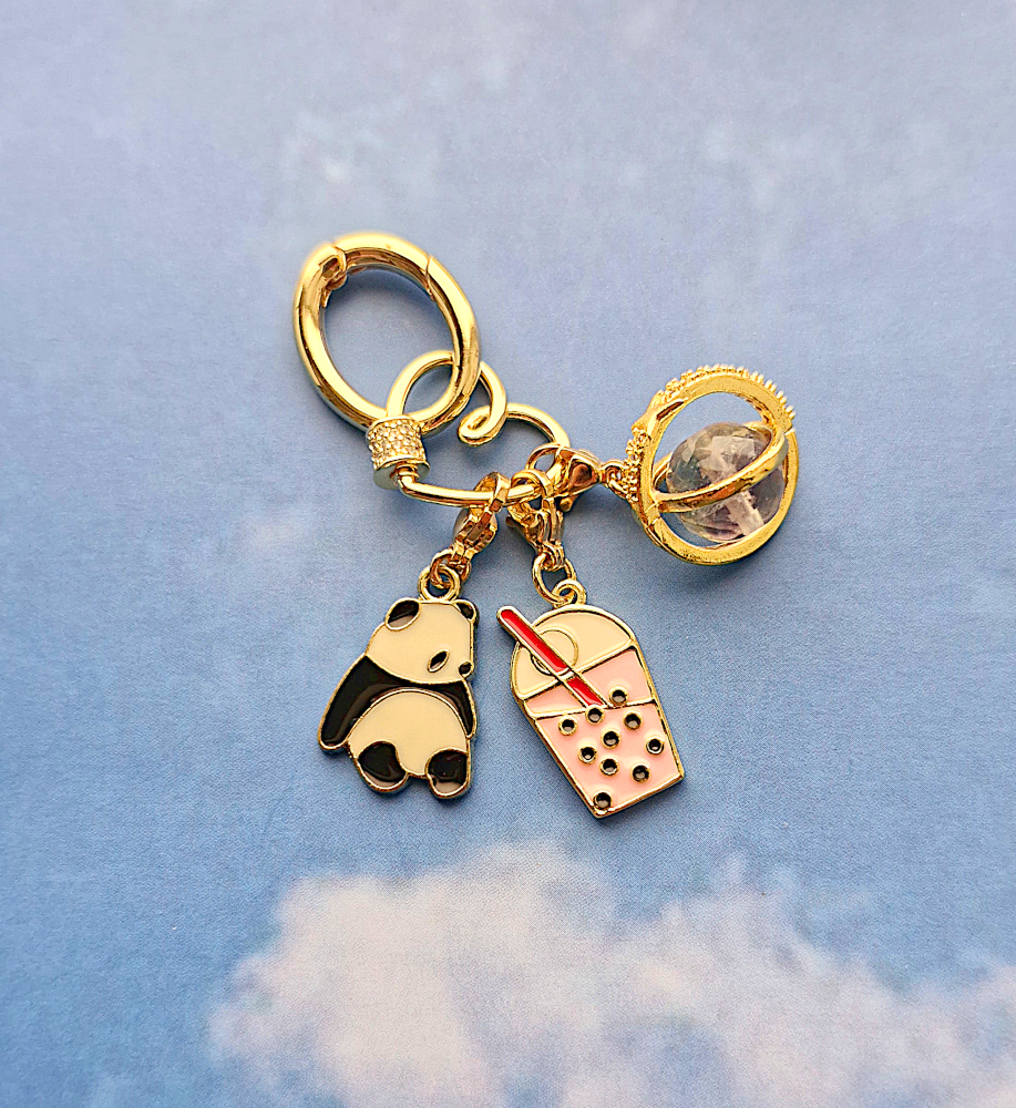 Oval and Heart Bag Charm Connector