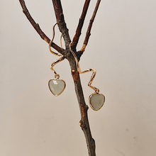 Baging with Gemstones Single Drop Earrings