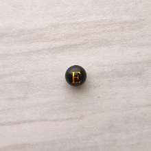 Black Agate Bead Letter Charm