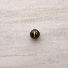 Black Agate Bead Letter Charm