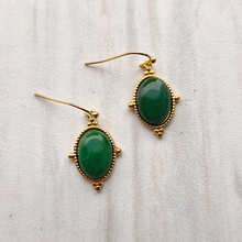 Byzantium Oval Single Drop Earrings